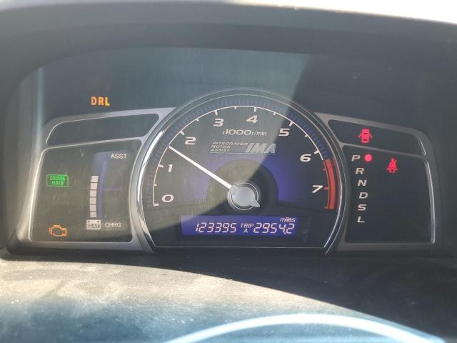 JHMFA36279S011711 - 2009 HONDA CIVIC HYBRID WHITE photo 9