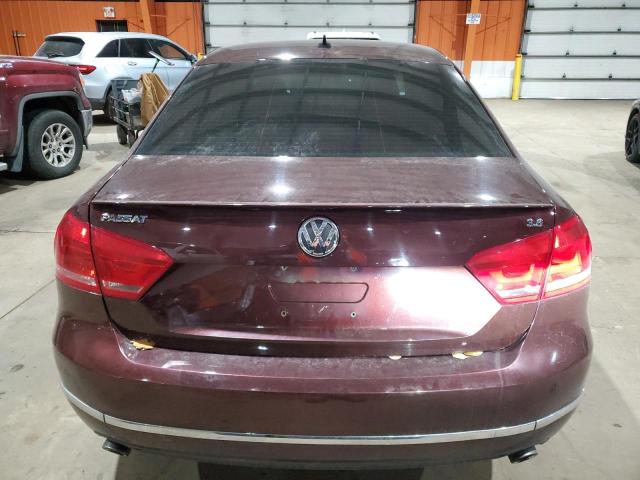1VWCM7A31CC099575 - 2012 VOLKSWAGEN PASSAT SEL BURGUNDY photo 6