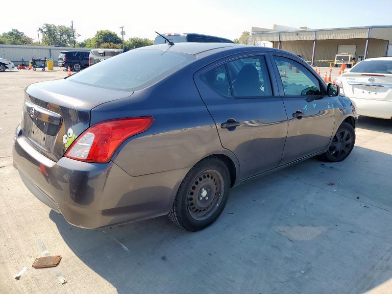 3N1CN7AP9FL801317 - 2015 NISSAN VERSA S GRAY photo 3