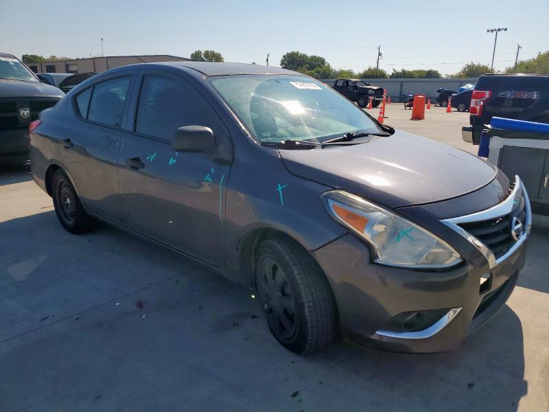 3N1CN7AP9FL801317 - 2015 NISSAN VERSA S GRAY photo 4