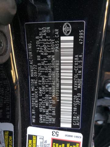 4T1T31AK3PU048763 - 2023 TOYOTA CAMRY SE NIGHT SHADE BLACK photo 13