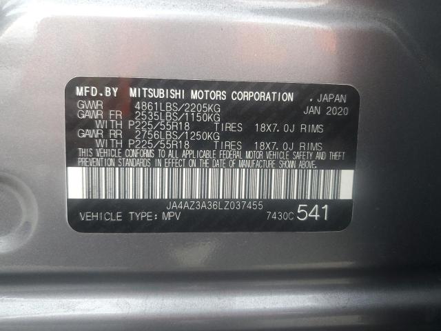 JA4AZ3A36LZ037455 - 2020 MITSUBISHI OUTLANDER SE Серый фото 14