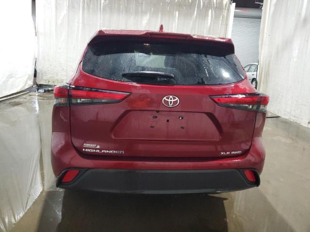 5TDGZRBH5NS162593 - 2022 TOYOTA HIGHLANDER XLE 栗色 照片 6