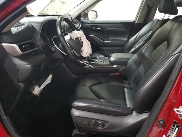 5TDGZRBH5NS162593 - 2022 TOYOTA HIGHLANDER XLE 栗色 照片 7