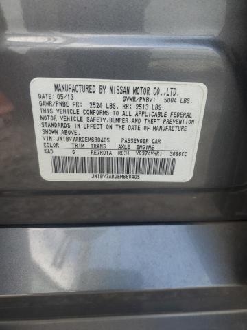 JN1BV7AR0EM680405 - 2014 INFINITI Q50 BASE ნაცრისფერი ფოტო 12