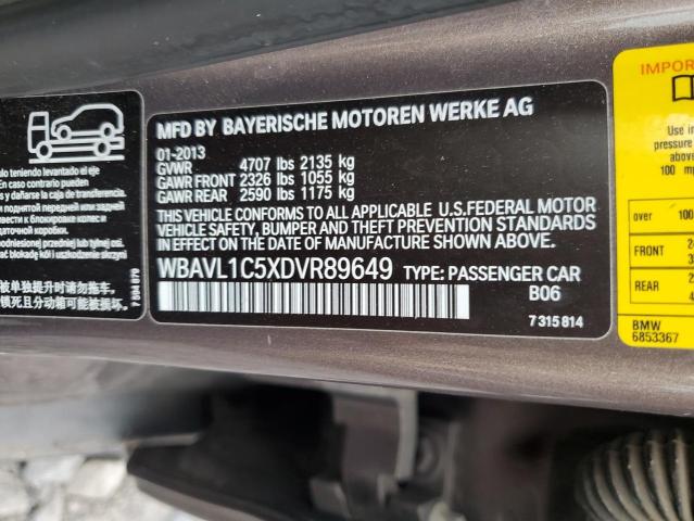 WBAVL1C5XDVR89649 - 2013 BMW X1 XDRIVE28I BROWN photo 13