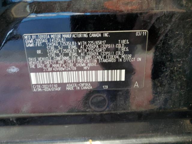 2T3BF4DV8BW134709 - 2011 TOYOTA RAV4 BLACK photo 13