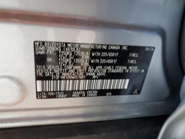 2T3F1RFVXRW451881 - 2024 TOYOTA RAV4 LE ვერცხლისფერი ფოტო 13