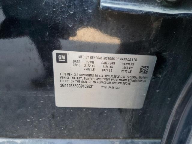 2G1145S39G9109031 - 2016 CHEVROLET IMPALA LTZ BLACK photo 13