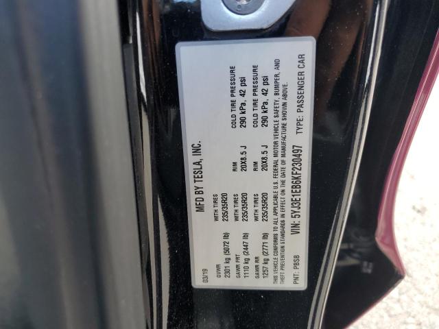 5YJ3E1EB6KF230497 - 2019 TESLA MODEL 3 Чорний фото 13