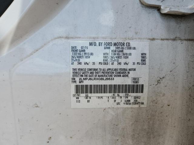 2LMPJ6LRXGBL29533 - 2016 LINCOLN MKX RESERVE 白色 照片 13