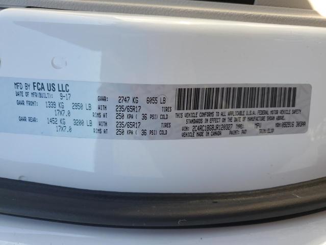 2C4RC1BG8JR120327 - 2018 CHRYSLER PACIFICA TOURING L WHITE photo 13