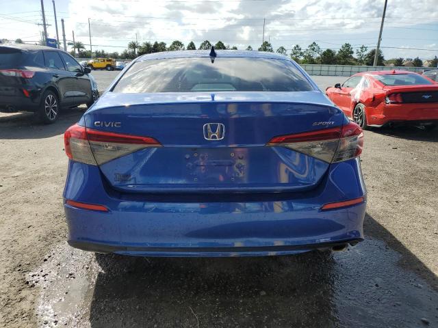 2HGFE2F56NH542587 - 2022 HONDA CIVIC SPORT BLUE photo 6