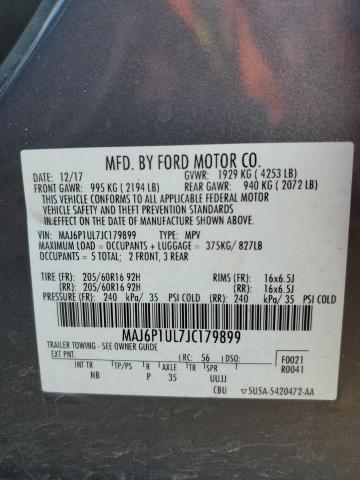 MAJ6P1UL7JC179899 - 2018 FORD ECOSPORT SE ნაცრისფერი ფოტო 14