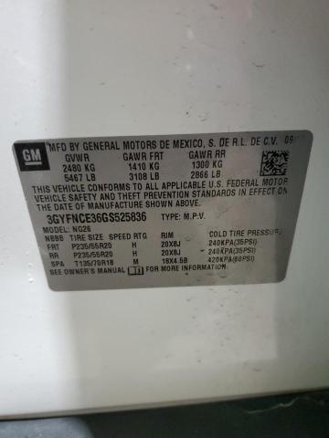 3GYFNCE36GS525836 - 2016 CADILLAC SRX PERFORMANCE COLLECTION Blanc photo 13