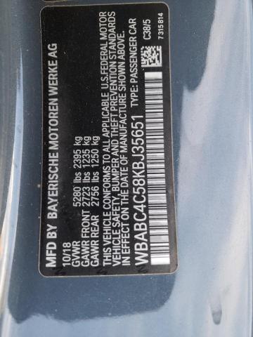 WBABC4C58KBJ35651 - 2019 BMW M850XI Mavi fotoğraf 13