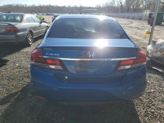 19XFB2F94FE003585 - 2015 HONDA CIVIC EXL ლურჯი ფოტო 6