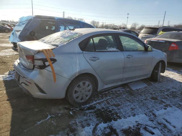 3KPA24ADXME386608 - 2021 KIA RIO LX SILVER photo 3