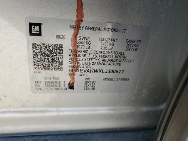 5GAEVAKWXLJ300577 - 2020 BUICK ENCLAVE ESSENCE 银色 照片 14