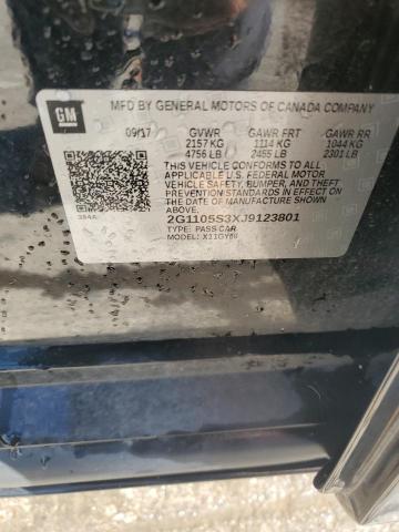 2G1105S3XJ9123801 - 2018 CHEVROLET IMPALA LT BLACK photo 12