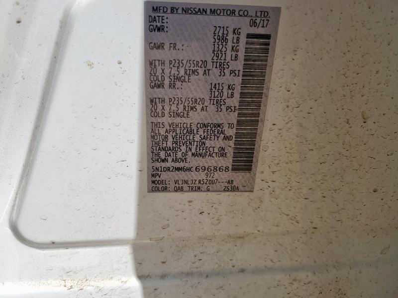 5N1DR2MM6HC696868 - 2017 NISSAN PATHFINDER S თეთრი ფოტო 13