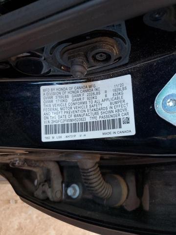 2HGFC2F85MH520823 - 2021 HONDA CIVIC SPORT 黑色 照片 12