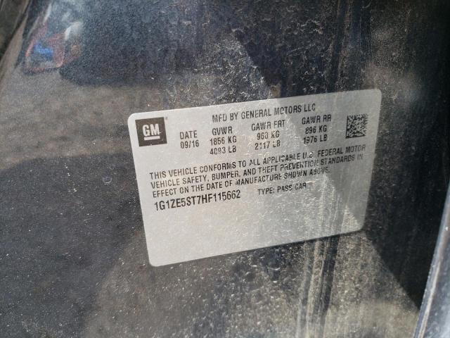 1G1ZE5ST7HF115662 - 2017 CHEVROLET MALIBU LT GRAY photo 12