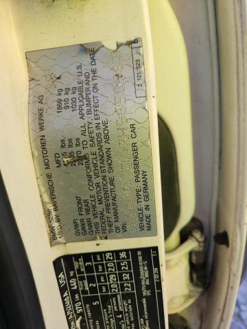 WBADK7307H9652683 - 1987 BMW 528 E WHITE photo 12