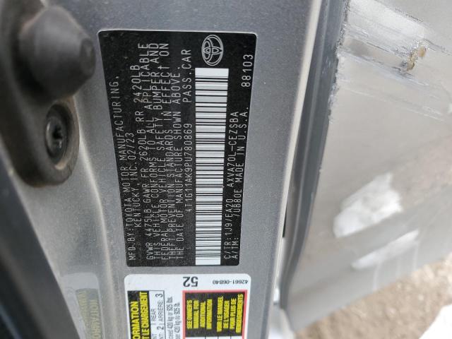 4T1G11AK9PU780869 - 2023 TOYOTA CAMRY SE NIGHT SHADE SILVER photo 12