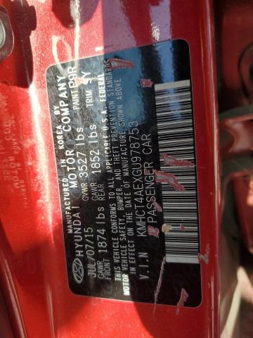 KMHCT4AEXGU978753 - 2016 HYUNDAI ACCENT SE RED photo 12