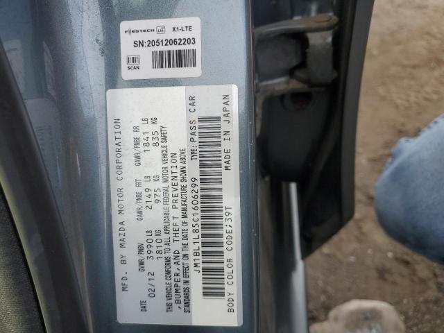 JM1BL1L85C1606299 - 2012 MAZDA 3 I GRAY photo 13