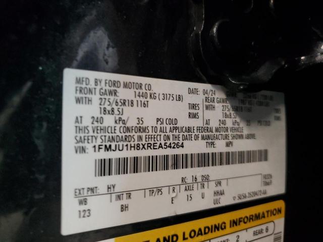 1FMJU1H8XREA54264 - 2024 FORD EXPEDITION XLT BLACK photo 13