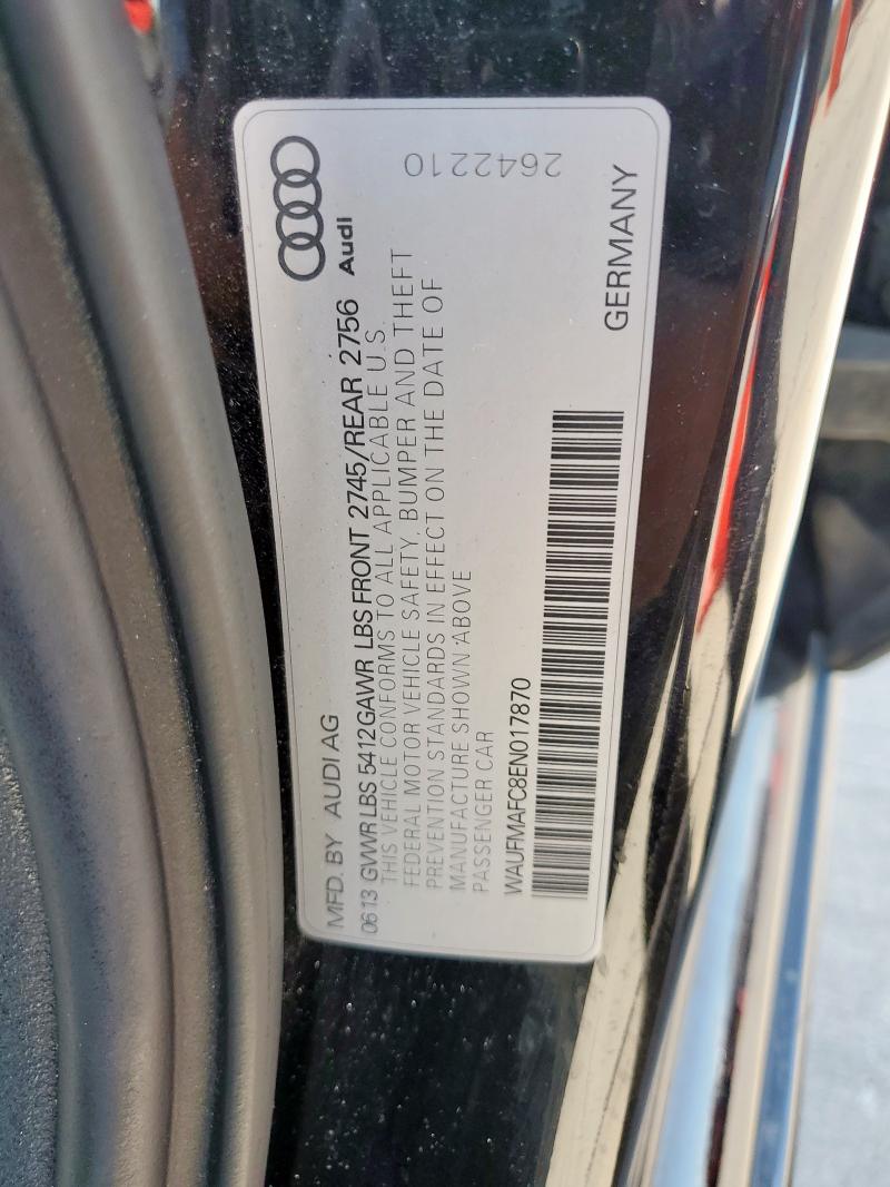 WAUFMAFC8EN017870 - 2014 AUDI A6 PREMIUM PLUS BLACK photo 12