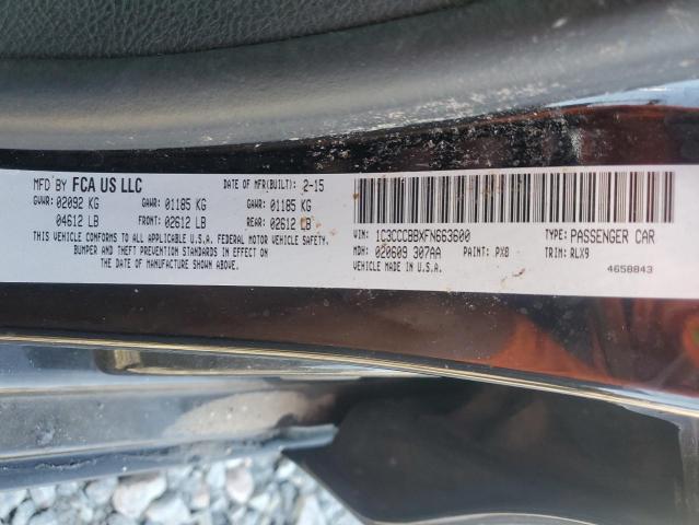 1C3CCCBBXFN663600 - 2015 CHRYSLER 200 S BLACK photo 13