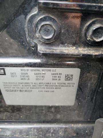 1G6DA5EY1B0145337 - 2011 CADILLAC CTS BLACK photo 12