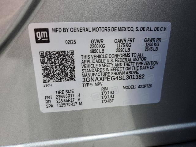 3GNAXPEG4SL301382 - 2025 CHEVROLET EQUINOX LT 灰色 照片 13