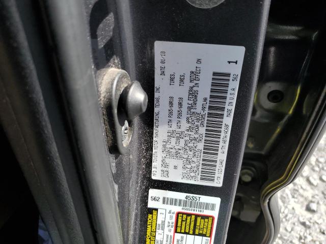 5TFGZ5AN8JX132122 - 2018 TOYOTA TACOMA DOUBLE CAB GRAY photo 13