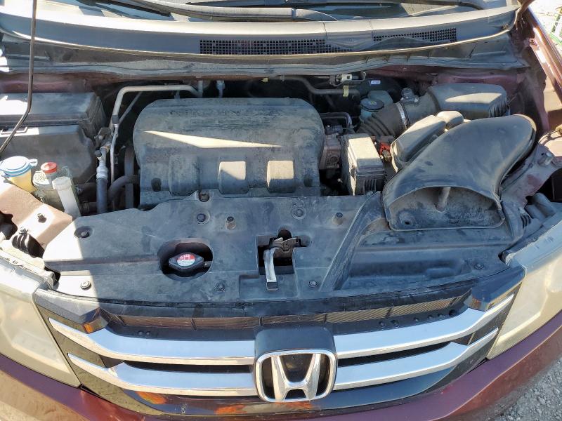 5FNRL5H62GB126909 - 2016 HONDA ODYSSEY EXL BURGUNDY photo 12