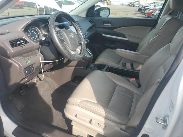 5J6RM4H70EL075835 - 2014 HONDA CR-V EXL WHITE photo 7