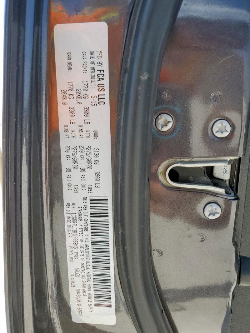 1C6RR7LT9FS705945 - 2015 RAM 1500 SLT CHARCOAL photo 12