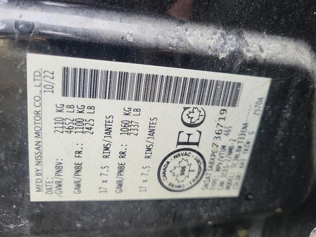 5N1AT3ABXPC736719 - 2023 NISSAN ROGUE S Schwarz Foto 13