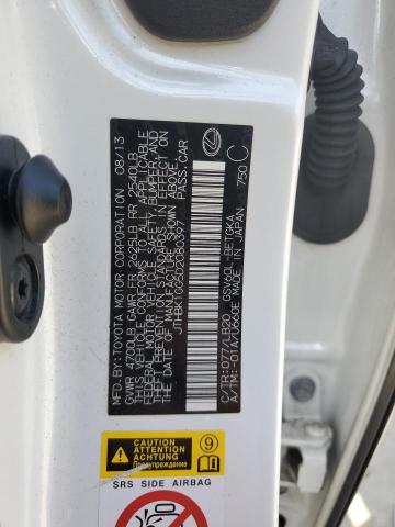 JTHBK1GG5D2080397 - 2013 LEXUS ES 350 白色 照片 12
