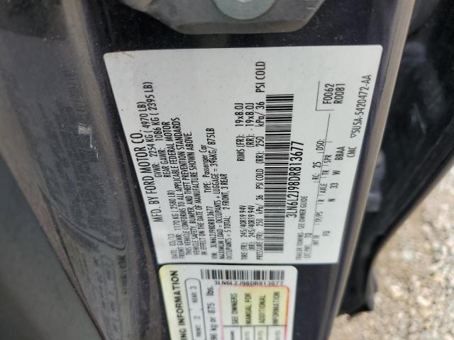 3LN6L2J98DR813677 - 2013 LINCOLN MKZ 灰色 照片 12