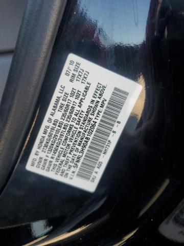 5FNRL3H90AB102064 - 2010 HONDA ODYSSEY TOURING Սև լուսանկար 13