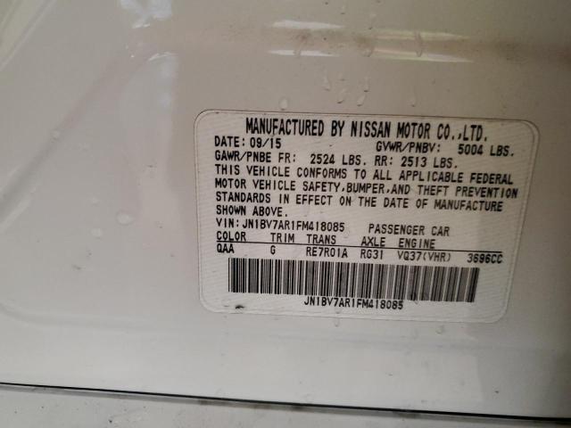 JN1BV7AR1FM418085 - 2015 INFINITI Q50 BASE თეთრი ფოტო 12