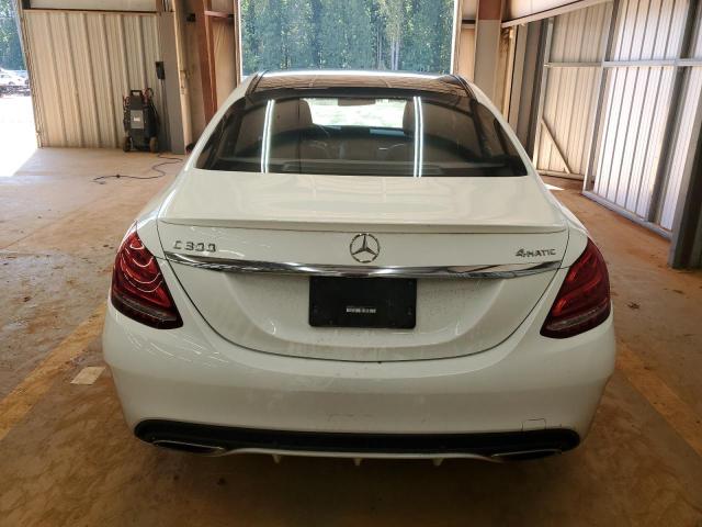 55SWF4KB6FU082341 - 2015 MERCEDES-BENZ C 300 4MATIC WHITE photo 6