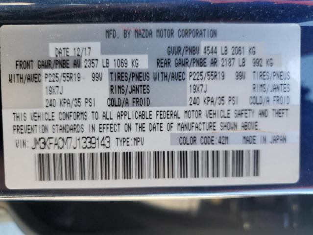 JM3KFACM7J1339143 - 2018 MAZDA CX-5 TOURING BLUE photo 13