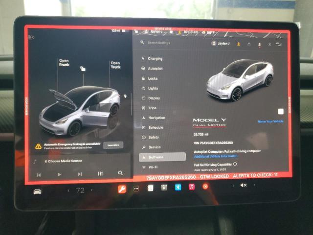 7SAYGDEFXRA285260 - 2024 TESLA MODEL Y SILVER photo 9