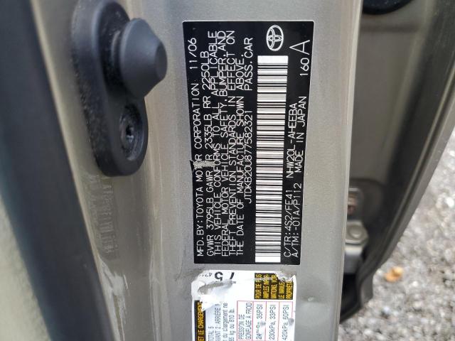 JTDKB20U877582321 - 2007 TOYOTA PRIUS Qızıl foto 12