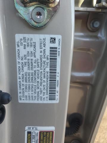 2HKRW2H51KH624140 - 2019 HONDA CR-V EX Creme Foto 13